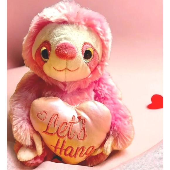 Hobby Lobby Toys Hobby Lobby Fuzzy Pink Sloth Lets Hang Plush